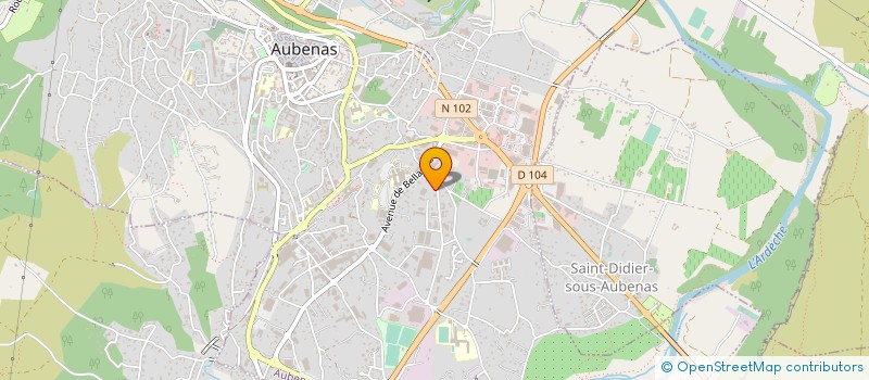 localisation de l'entreprise ETABLISSEMENT GONTIER à AUBENAS