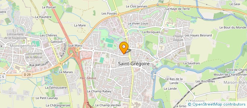 localisation de l'entreprise ETABLISSEMENT HAMON ROBERT à SAINT-GREGOIRE