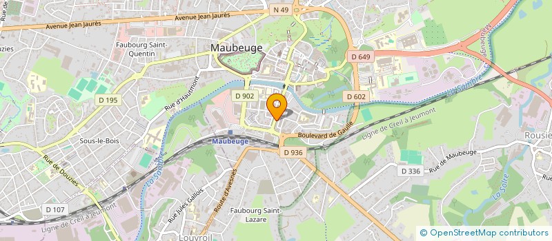 localisation de l'entreprise ETABLISSEMENT JACKY VERSCHUEREN  MAUBEUGE