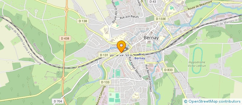 localisation de l'entreprise ETABLISSEMENT JEAN LOUIS HUET à BERNAY