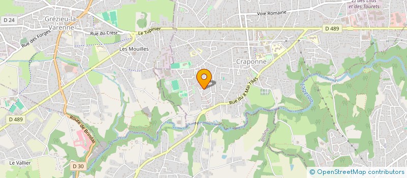 localisation de l'entreprise ETABLISSEMENT LADET à CRAPONNE
