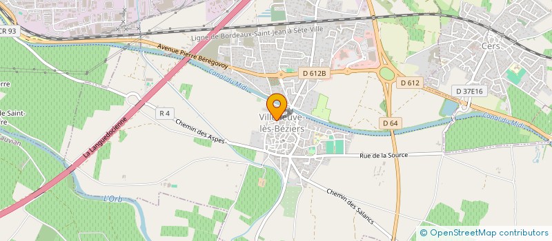 localisation de l'entreprise ETABLISSEMENT LEFRANCOIS à VILLENEUVE-LES-BEZIERS