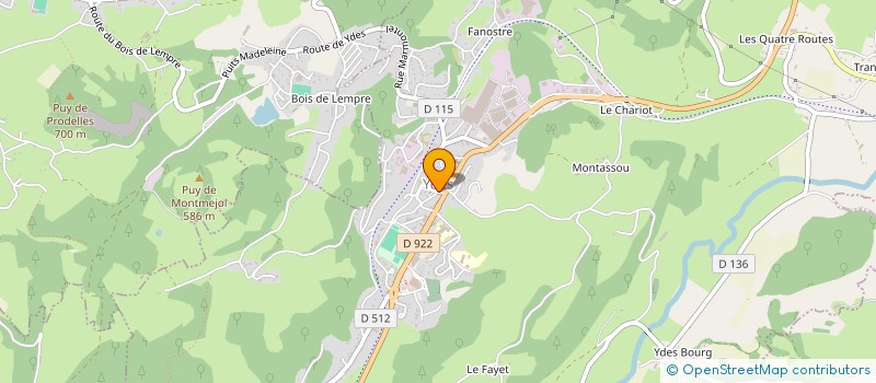 localisation de l'entreprise ETABLISSEMENT LEVET à YDES