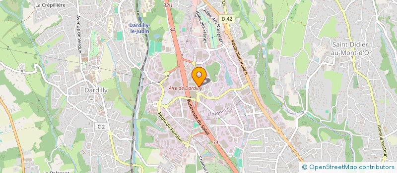 localisation de l'entreprise ETABLISSEMENT LYONNAIS DES PROFESSIONNELS ET DES SERVICES INFORMATIQUES DES SOCIETES  LIMONEST