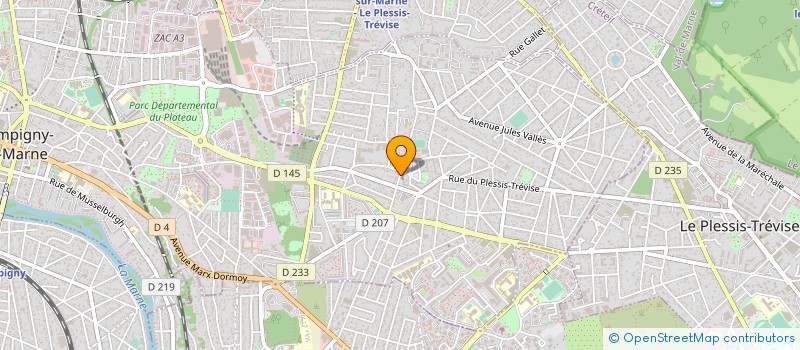 localisation de l'entreprise ETABLISSEMENT M GRANDET à CHAMPIGNY-SUR-MARNE