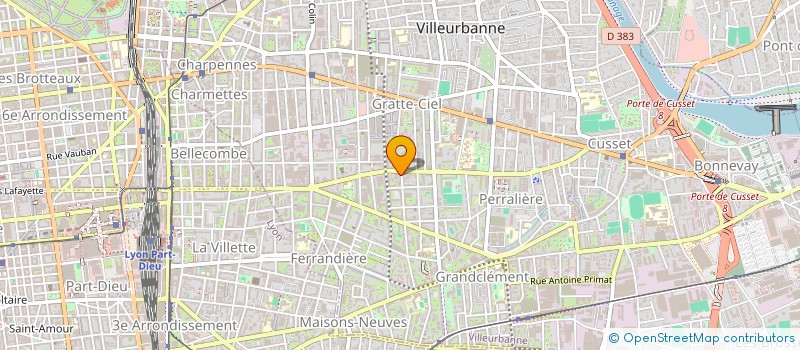 localisation de l'entreprise ETABLISSEMENT MARILOU COSMETIQUES  VILLEURBANNE