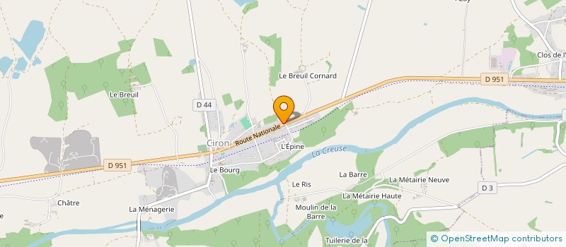 localisation de l'entreprise ETABLISSEMENT MENET à CIRON
