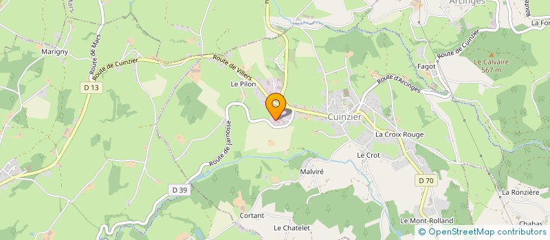 localisation de l'entreprise ETABLISSEMENT METALLURGIQUE DE CUINZIER à CUINZIER