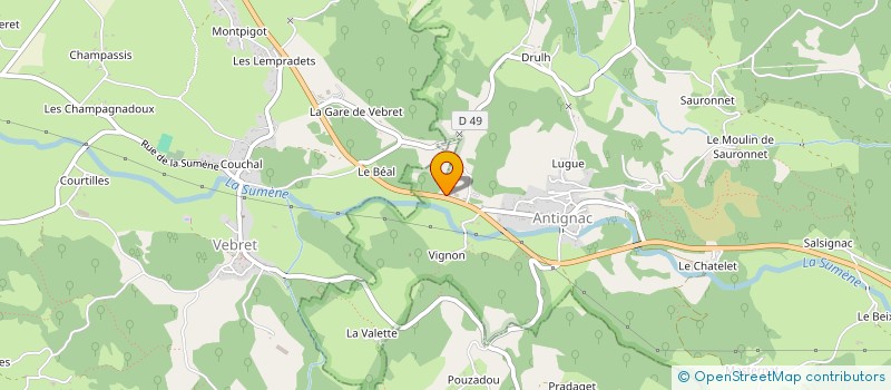 localisation de l'entreprise ETABLISSEMENT MOREAU à ANTIGNAC
