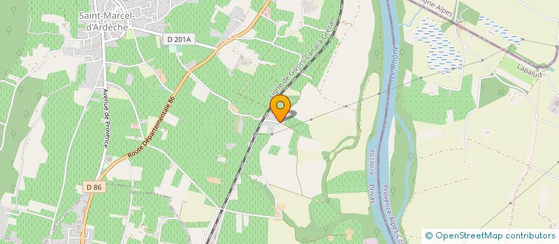 localisation de l'entreprise ETABLISSEMENT PATRICK BRIAND  SAINT MARCEL D'ARDECHE