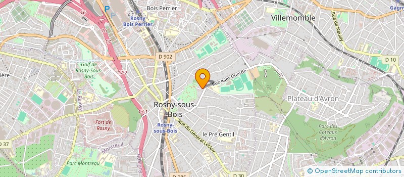 localisation de l'entreprise ETABLISSEMENT PATRICK SANCHEZ à ROSNY-SOUS-BOIS