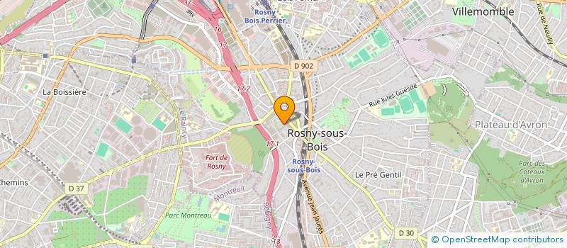 localisation de l'entreprise ETABLISSEMENT PEREIRE ET FILS  ROSNY-SOUS-BOIS