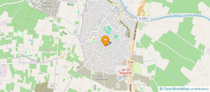 localisation de l'entreprise ETABLISSEMENT PIERRE CARRATIE à SERIGNAN
