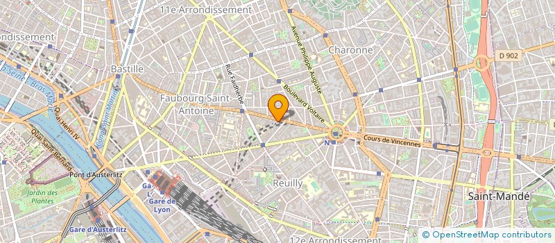 localisation de l'entreprise ETABLISSEMENT PROSPERA à PARIS 12