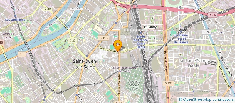 localisation de l'entreprise ETABLISSEMENT PROTECTION SECURITE à SAINT-OUEN-SUR-SEINE