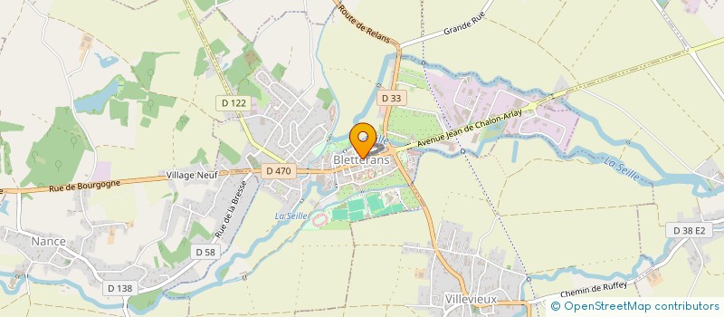 localisation de l'entreprise ETABLISSEMENT PUBLIC D AMENAGEMENT ET DE GESTION DE L'EAU SEILLE ET AFFLUENTS à BLETTERANS