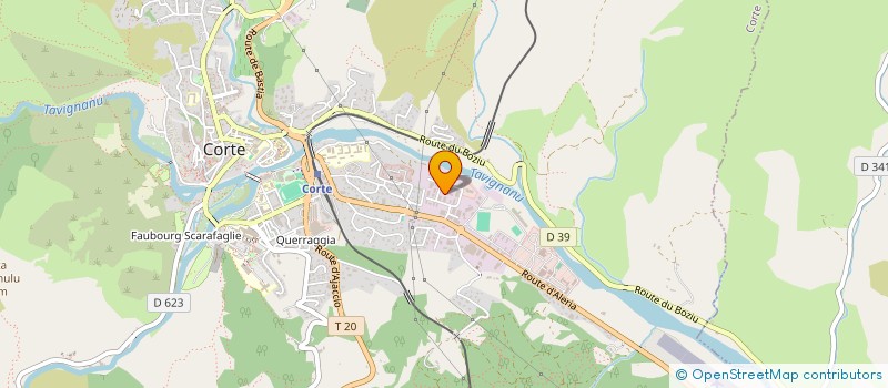 localisation de l'entreprise ETABLISSEMENT PUBLIC D'INCENDIE ET DE SECOURS DE CORSE  CORTE