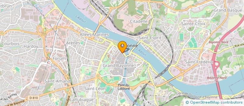 localisation de l'entreprise ETABLISSEMENT PUBLIC DE COOPERATION CULTURELLE DU SUD-AQUITAIN  BAYONNE