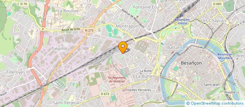 localisation de l'entreprise ETABLISSEMENT PUBLIC FONCIER DOUBS BFC à BESANCON