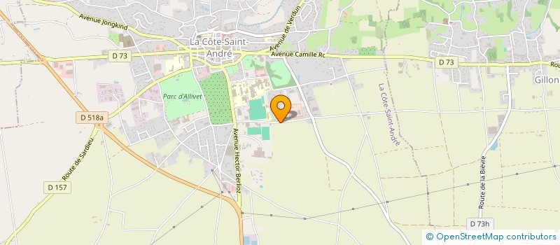 localisation de l'entreprise ETABLISSEMENT PUBLIC LOCAL D ENSEIGNEMENT ET DE FORMATION PROFESSIONNELLE AGRICOLES DE LA COTE ST ANDRE à LA COTE-SAINT-ANDRE
