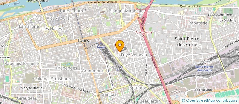 localisation de l'entreprise ETABLISSEMENT ROUGE à TOURS