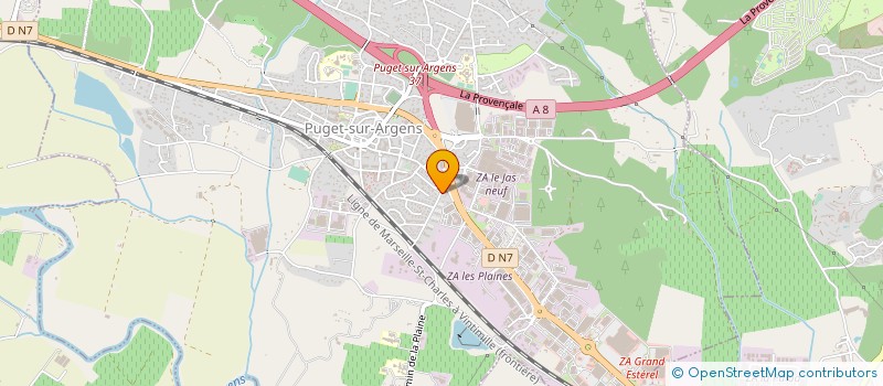 localisation de l'entreprise ETABLISSEMENT SALEV à PUGET-SUR-ARGENS