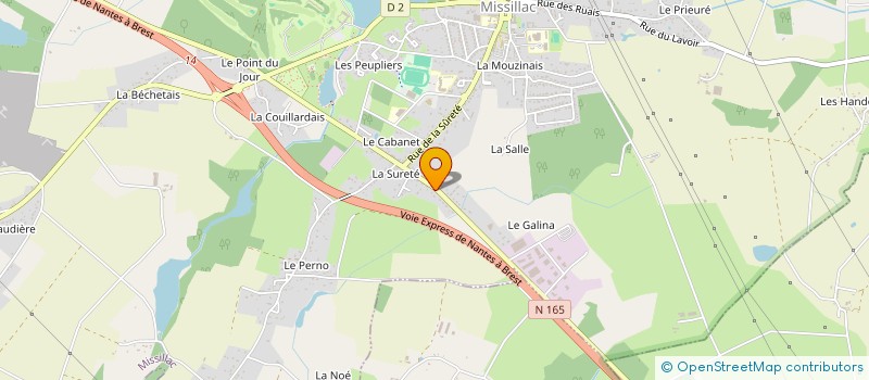 localisation de l'entreprise ETABLISSEMENT TERRIEN à MISSILLAC