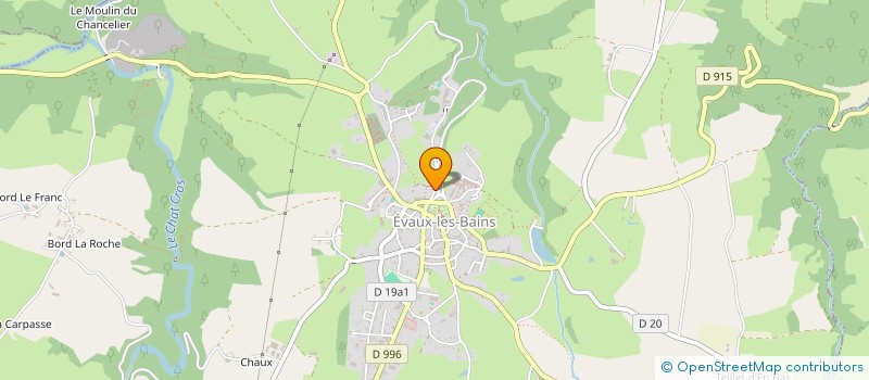 localisation de l'entreprise ETABLISSEMENT THERMAL EVAUX LES BAINS  EVAUX-LES-BAINS