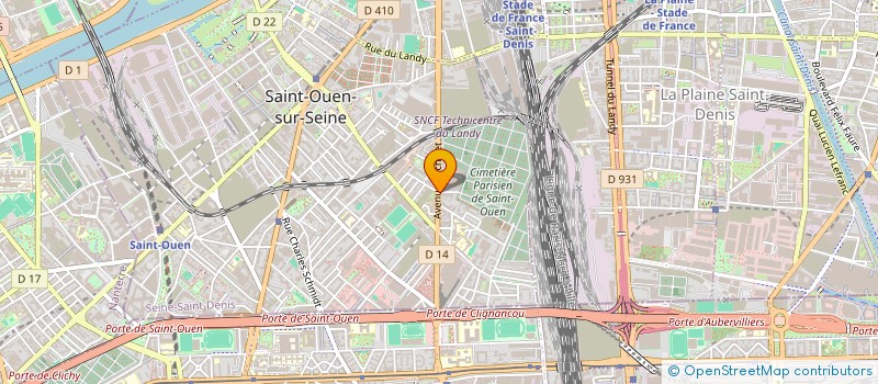 localisation de l'entreprise ETABLISSEMENT THOIN à SAINT-OUEN-SUR-SEINE