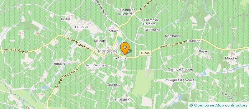 localisation de l'entreprise ETABLISSEMENT TRELY à MONTAGNE