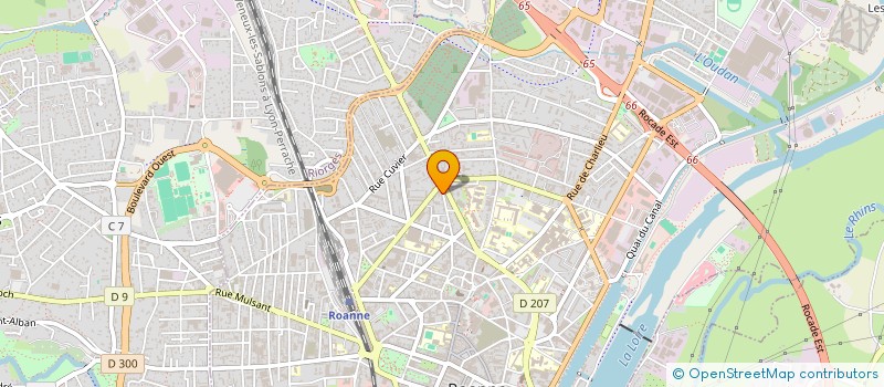 localisation de l'entreprise ETABLISSEMENTS A.C.S.C. - AGENCE CHAUFFAGE SANITAIRE CLIMATISATION  ROANNE
