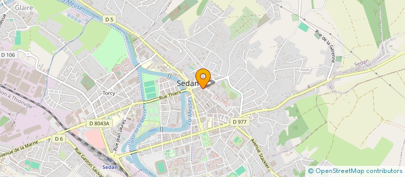 localisation de l'entreprise ETABLISSEMENTS A. DROGREY à SEDAN