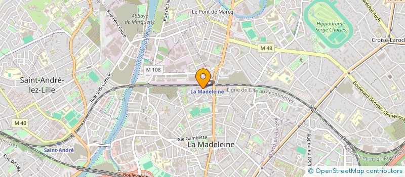 localisation de l'entreprise ETABLISSEMENTS A. HERREMAN à LA MADELEINE