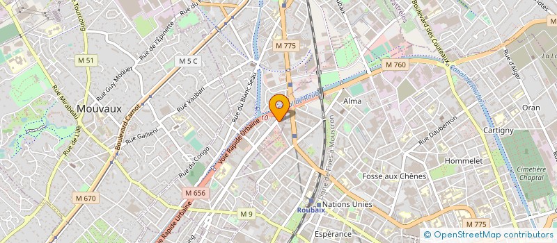localisation de l'entreprise ETABLISSEMENTS A. LECOMTE ET FILS à TOURCOING