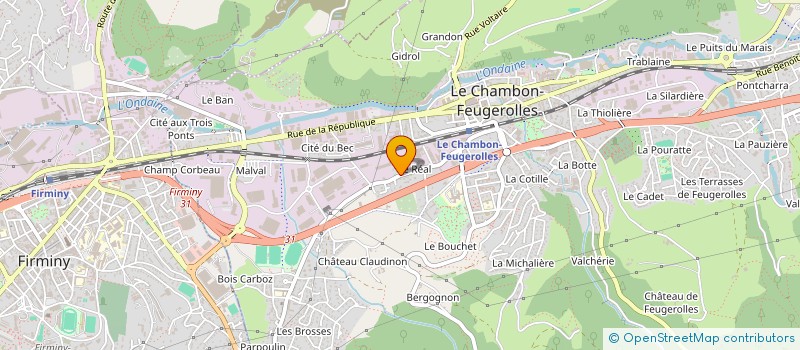 localisation de l'entreprise ETABLISSEMENTS A. PAULET  LE CHAMBON-FEUGEROLLES