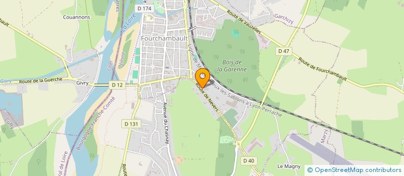 localisation de l'entreprise ETABLISSEMENTS A. RIOUSSE ET FILS  FOURCHAMBAULT