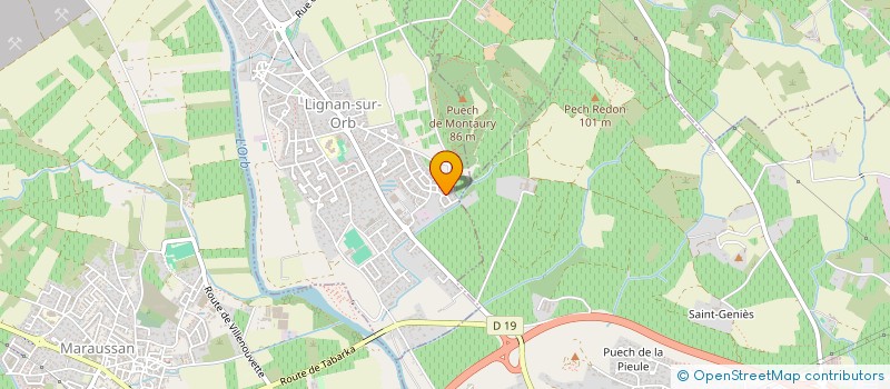 localisation de l'entreprise ETABLISSEMENTS ABBAL SARL  LIGNAN-SUR-ORB