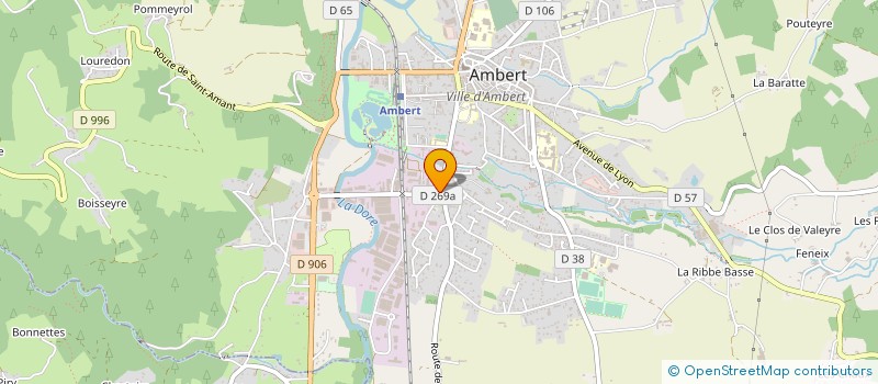 localisation de l'entreprise ETABLISSEMENTS ACHILLE CAUX à AMBERT
