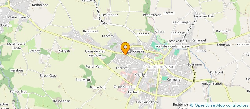 localisation de l'entreprise ETABLISSEMENTS ADAM à PLOUDALMEZEAU