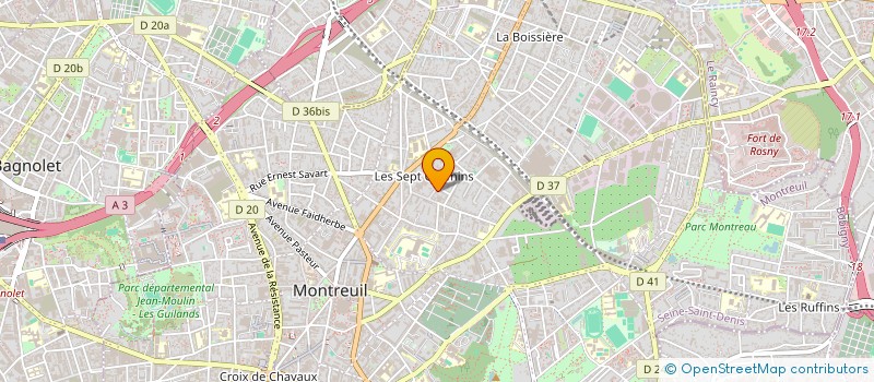 localisation de l'entreprise ETABLISSEMENTS ADJ 2 à MONTREUIL