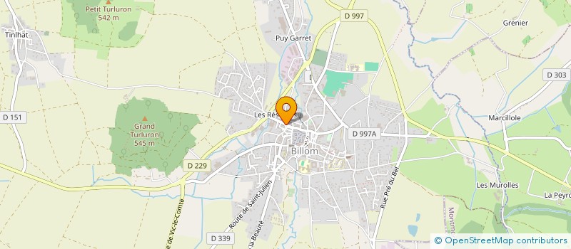 localisation de l'entreprise ETABLISSEMENTS ALBERT BROUSSE à BILLOM