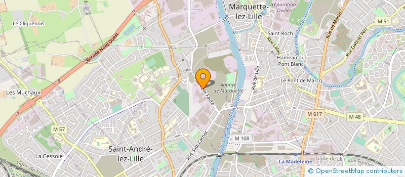 localisation de l'entreprise ETABLISSEMENTS ALBERT CHARLET à SAINT-ANDRE-LEZ-LILLE