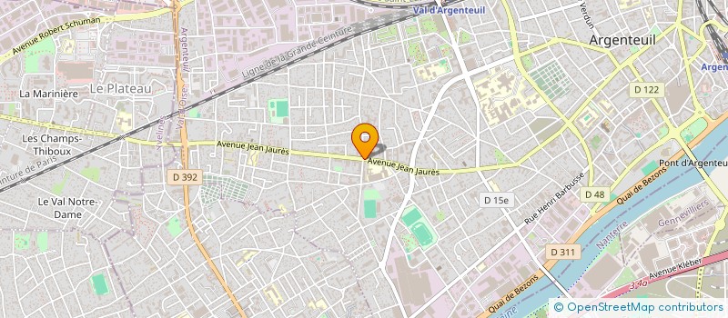 localisation de l'entreprise ETABLISSEMENTS ALET ET COMPAGNIE à ARGENTEUIL