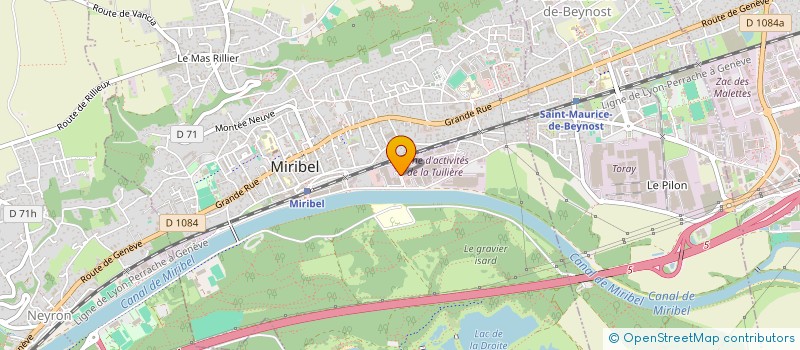 localisation de l'entreprise ETABLISSEMENTS ALLAINE à MIRIBEL