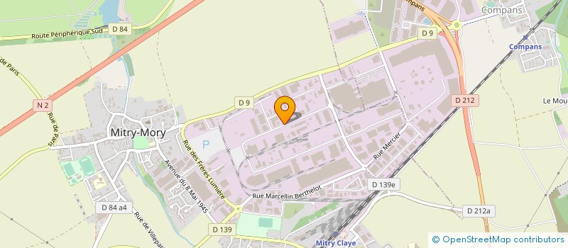 localisation de l'entreprise ETABLISSEMENTS ALVAT-GAUTHIER  MITRY-MORY