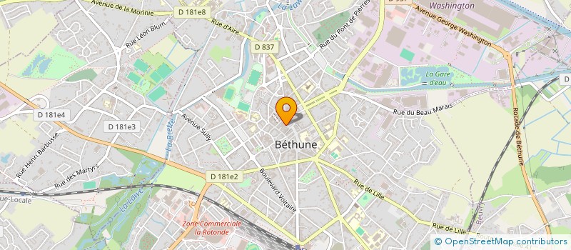 localisation de l'entreprise ETABLISSEMENTS ANDRE BROULIN & MOUTON à BETHUNE