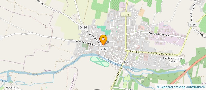 localisation de l'entreprise ETABLISSEMENTS ANDRE CROUZILLES à JARNAC