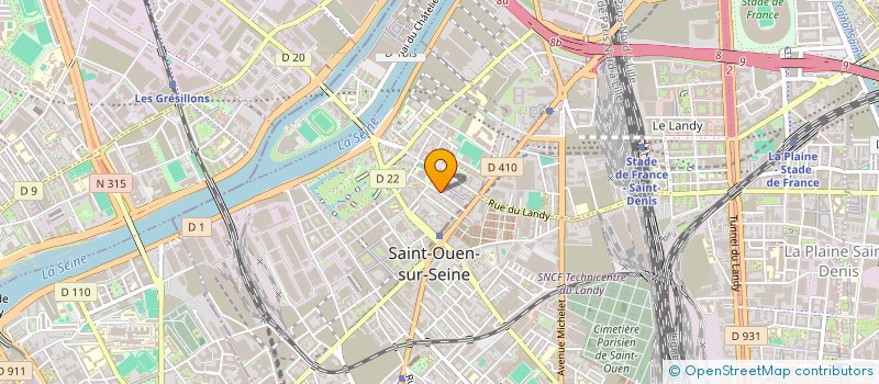 localisation de l'entreprise ETABLISSEMENTS ANDRE MAIRE à SAINT-OUEN-SUR-SEINE