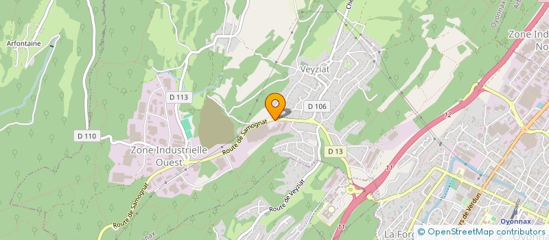 localisation de l'entreprise ETABLISSEMENTS ANDRE MARTIN à OYONNAX