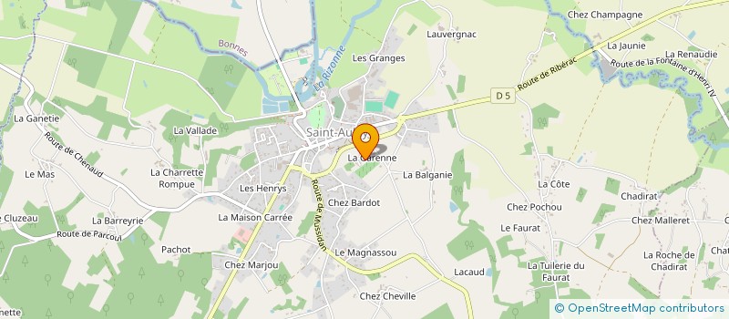 localisation de l'entreprise ETABLISSEMENTS ANDRIEUX à SAINT AULAYE-PUYMANGOU